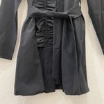 Joseph Ribkoff Style 12714 Black Belted Dress Coat with Big Flower Accent Size 2 Photo 11
