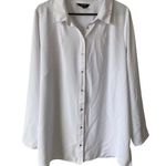 Nicole Miller NWOT Button Down Shirt White Size XL Business Casual Long Sleeve Photo 0