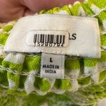 MISA Los Angeles The Odells Patchwork Crop Top LARGE Bright Green Smocked Linen Designer $148 Photo 8