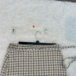 Reformation  Houndstooth Mini Skirt Size 12 Neutral Plaid Photo 7