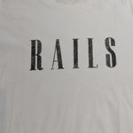 Rails Crew Neck Short Sleeve Cotton T-Shirt White Size Large Photo 6