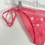 Aerie NWT  Side Tie Embroidered Cheekier Bikini Bottoms Pink Size Small S NEW Photo 1