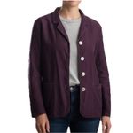 Flax  Burgundy Cotton Button Up Blazer Size SMALL Pockets Photo 1