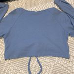 SheIn Adjustable front scrunch long sleeve crop top Photo 3