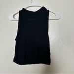 Roxy  Black Ribbed Stretchy Crop Tank Top Small Photo 1