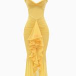 Yellow Maxi Dress Size M Photo 6