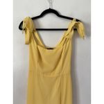 Lulus Summer Invite Tie Strap Smocked Midi Dress Butter Yellow Size XS Photo 5