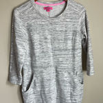 Betsey Johnson Betsey Johnson Terry Knit Sweatshirt Dress Heathered Grey Size Small Photo 0