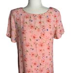 Vintage 90s Cottagecore Maxi Dress M Pink Slip Short Sleeve Round Neck Shift Size M Photo 1