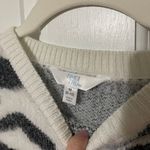 Time & Tru  eyelet zebra sweater  Photo 1