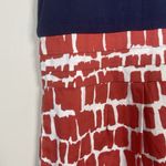 Boden Women's Coral Red Navy Blue Sleeveless Tank Dress Side Zip Size 14 Regular Photo 1