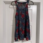 Torrid Sleeveless Tank Top Size 1 Women's Babydoll Shirt Casual Blouse Blue Photo 2