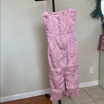 House Of CB  S D-DD plus cu Ophelle Pink Jacquard Lace Up Bodycon Midi Dress NWOT Photo 9