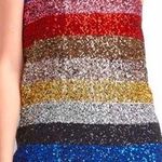 Gap sequined multicolor crazy stripe sleeveless party dress size small Eras Tour Photo 1