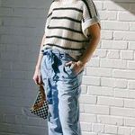 The Great The Stateman Trousers in Light Indigo Stripe 28 NWOT Photo 0