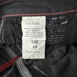 Guess Jeans Womens 6 28" Black White Stitching Barbara Straight Leg Premium Photo 7