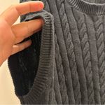 TALULAH  Black Knit Oversized Sweater Vest Size: M Photo 2