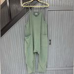 Free People Movement Hot Shot Onesie Secret Garden Green Sleeveless Jumper Small Photo 11