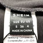 SheIn 🆕Black Scoop Neck Short Sleeve Thong Bodysuit Photo 5