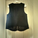 Princess Vera wang women’s Sherpa zip up vest‎ size M black silver pockets Size M Photo 1