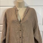 SAUTHS linen maxi dress in almond stripes large Tan Photo 9