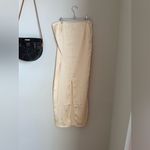 Pretty Little Thing Pastel Butter Yellow Slit Maxi Skirt, Size 6 Photo 1