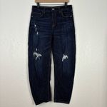 Pilcro Anthropologie The Bow Boyfriend Dark Wash Distressed Jean Size 30 Photo 2