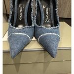 Tom Ford Frayed Raw Blue Denim Pointed Toe Stiletto Heel Pumps Size 39 $790 MSRP Photo 12