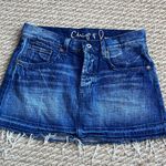 Chip & Pepper  distresses Denim mini buttonfly skirt size 25 Photo 0