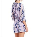 Gianni Bini floral Romper violet /blue striped shorts lace detail |women XS Photo 2