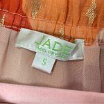 JADE By Melody Tam Bell Sleeve Geometric Print Blouse, Small Orange Photo 7