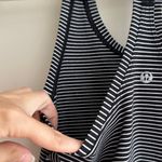 Lululemon Cool Racerback Tank Top, Black and White Striped, Size 4 Photo 15