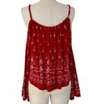 H&M Coachella x H+M off shoulder top, Small boho red bandanna print collaboration Photo 5