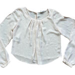 BCBGeneration  Sheer Womens Long Sleeve Blouse Top S Summer Romantic Feminine Photo 0