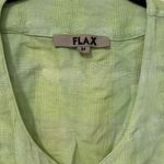 Flax 100% Linen Lime Green Long Sleeve Button Shirt Size Medium Photo 1