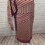 GIL AIMBEZ for STATIC Vintage 80's Striped Wool Blend Cowl Neck Sweater Dress Photo 4