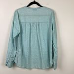 Vineyard Vines  Blouse Long Sleeve Cotton Women’s Size Medium Teal Blue Photo 6
