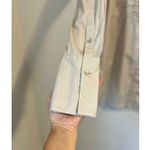 Vince Knife Pleats Poplin Blouse Taupe Beige Tuxedo Style Tunic Top Womens sz. S Photo 7