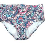 Raisin's Trendy Plus Size Island Tummy-Control Bikini Bottoms Blue Pink 22W Photo 2