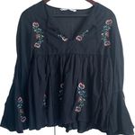 Universal Threads Zara Women Top XS Babydoll Embroidered Floral Boho Hippie Peasant Whimsigoth Y2K Photo 0