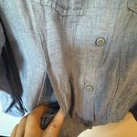 Jones New York Sky Blue 100% Linen Blouse Photo 3