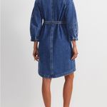 Denim Kimono Style Dress with Belt Blue Size undefined Photo 2