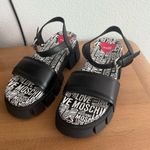 Love moschino NEW  Ankle Strap Platform Lug Sole Sandals in Black 41 Photo 1