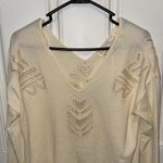 Vintage Havana  Ivory V-Neck Sweater Photo 1