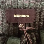 Monrow Green Ribbed Sweater Midi Skirt with Side Slit Size XS Photo 4