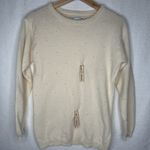 Breckenridge VTG‎  Cream Angora Lambswool Pearl Beaded Pullover Sweater Womens PM Photo 7
