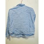 DONNI Blue White 100% Cotton Striped Oversized Collared Button Front Shirt XS Photo 7