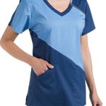 Nurse Mates  Blue Harper Top in Navy/Ciel - 3X
.​ Photo 0