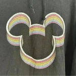 Disney Rainbow Mickey Mouse Sz XL Unisex Adult Pullover Hoodie Sweatshirt Black Photo 1