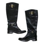 Michael Kors Black Leather Stockard Riding Boots Photo 1